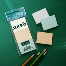 Līmlapiņas StickN 21885 FSC 38x51mm 3x100 lapas, pasteļu krāsās, asorti