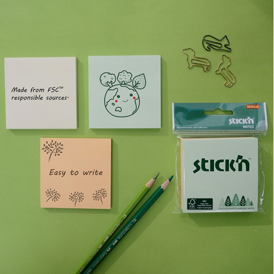 Блокноты StickN "21887", Pastel Assorted, FSC-сертифицированные.