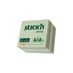 Līmlapiņu kubs StickN 21891 FSC 76x76mm, 400 lapas, pasteļu krāsās, asorti