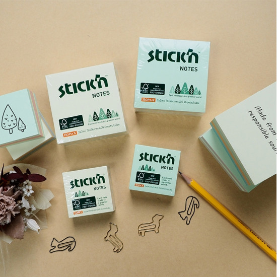 Куб для заметок StickN "21891", Assorted Pastel, FSC-сертифицированный