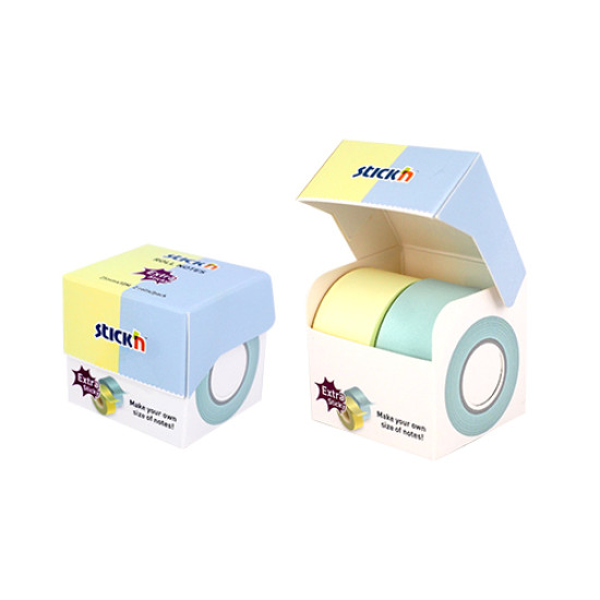 Клейкие рулоны StickN "21905", Pastel Yellow & Blue, Легкий отрыв