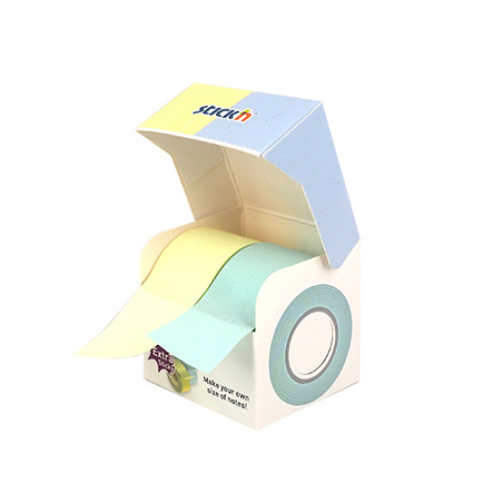 Клейкие рулоны StickN "21905", Pastel Yellow & Blue, Легкий отрыв