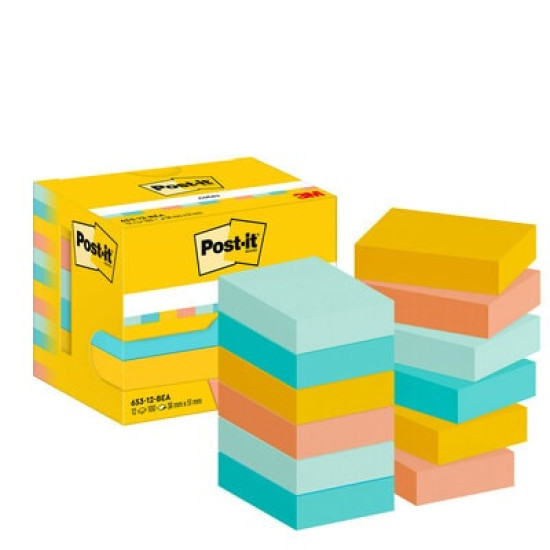 Самоклеящиеся Заметки Post-it "Beachside", Multicolor, Сертифицированные PEFC