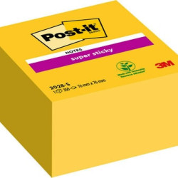 Līmlapiņu kubs Post-it SuperSticky 76x76mm, dzeltenas