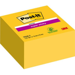 Līmlapiņu kubs Post-it SuperSticky 76x76mm, dzeltenas