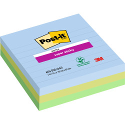 Märkmepaber 3M Post-it® Super Sticky Oasis 101mmx101mm 3tk/pk 70L