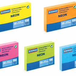 *Līmlapiņas Donau 38x51mm, 100 lapiņas, neonzilas