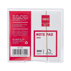 Блок для заметок Deli "E7600", White, с интегрированным держателем
