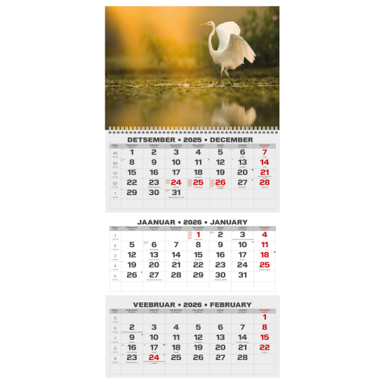 Sienas kalendārs College Trio 2026 nr.4