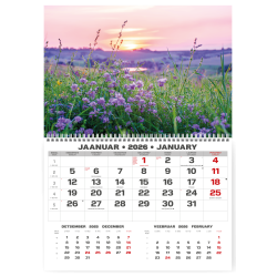 Sienas kalendārs College UNO 2026 nr.PM500-7, Ezis