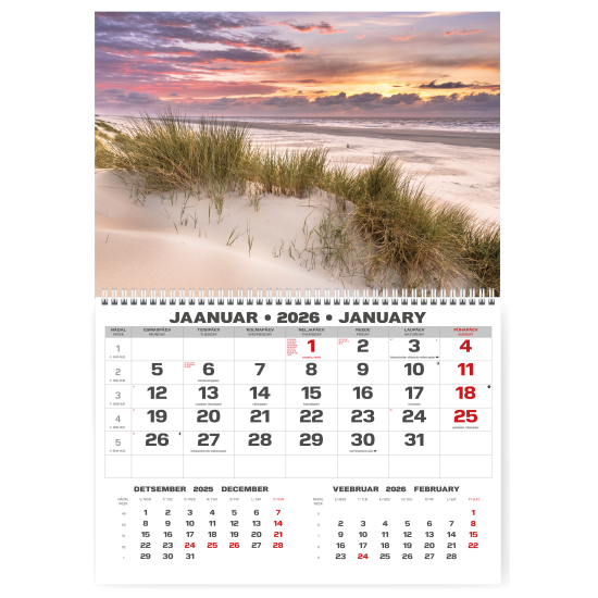 Sienas kalendārs College UNO 2026 nr.PM500-9, Auto