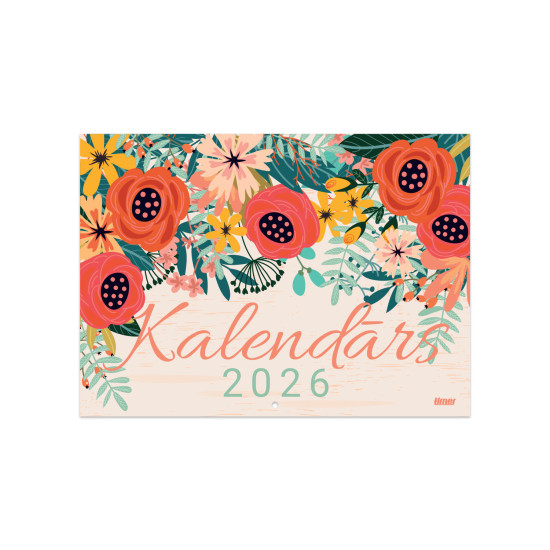 Sienas kalendārs Color A4 ,12 lapas