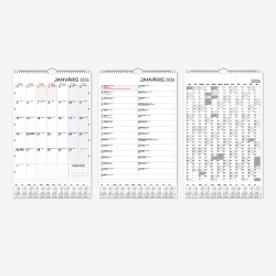 Sienas kalendārs ar spirāli Office Planner, 12 lapas