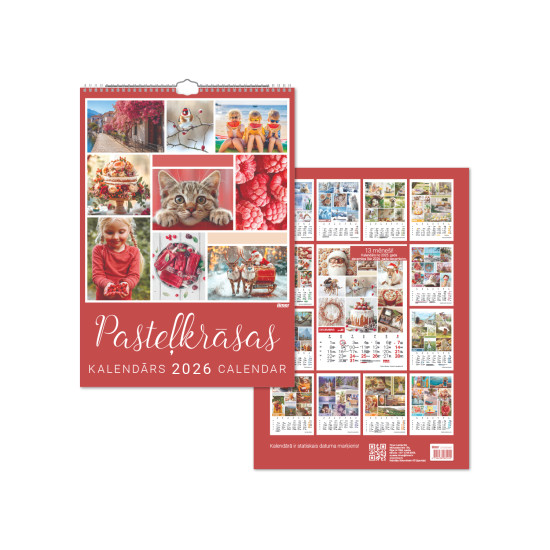 Sienas kalendārs Pasteļkrāsas