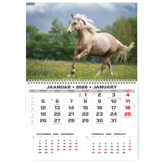 Sienas kalendārs College UNO 2026 nr.PM500-1