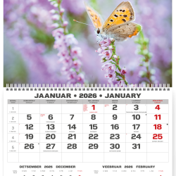 Настенный календарь College UNO "Estonian-English 2023", Скользящий индикатор даты