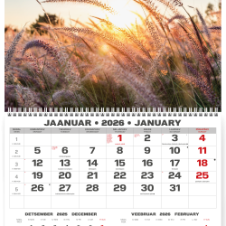 Настенный календарь College "UNO", со скользящим индикатором даты