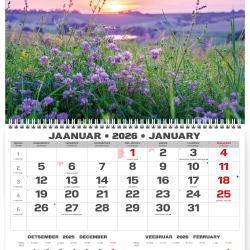 Календарь настенный College UNO "2023 №7", со сдвижным индикатором даты