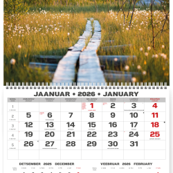 Настенный календарь College UNO "2023 №8", Мультиколор, со скользящим индикатором даты