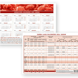 Grāmatveža kalendārs Mobile Serviss A4 2026. gadam, divpusējs