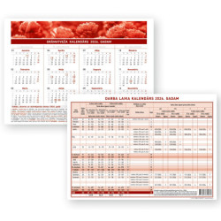 Grāmatveža kalendārs Mobile Serviss A4 2026. gadam, divpusējs
