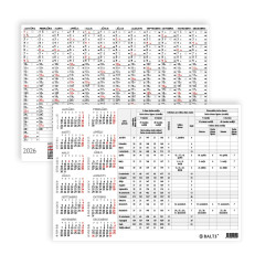 Tabulkalendārs Simple A4 2026