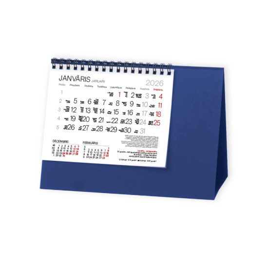 Galda kalendārs - piramīda Tent, zils