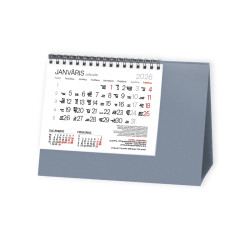 Galda kalendārs - piramīda Tent, pelēks