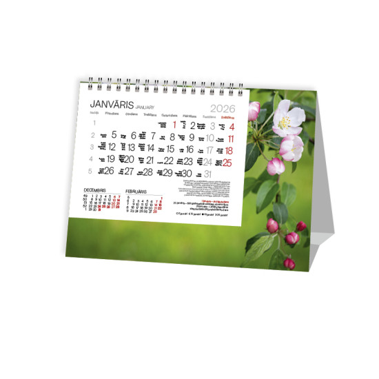 Galda kalendārs - piramīda Tent Pavasaris