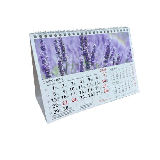 Galda kalendārs ar spirāli Charlot 2026, piramīda