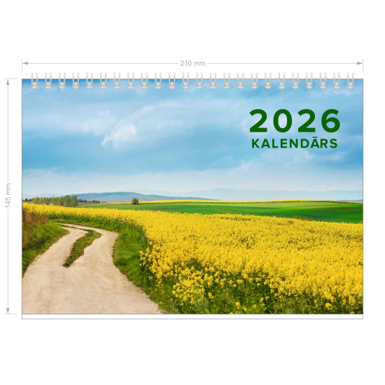 Galda kalendārs ar spirāli Charlot 2026, piramīda