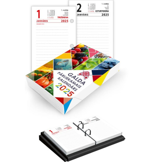 Galda pārliekamais kalendārs 2026 Mobile Serviss 80x120mm