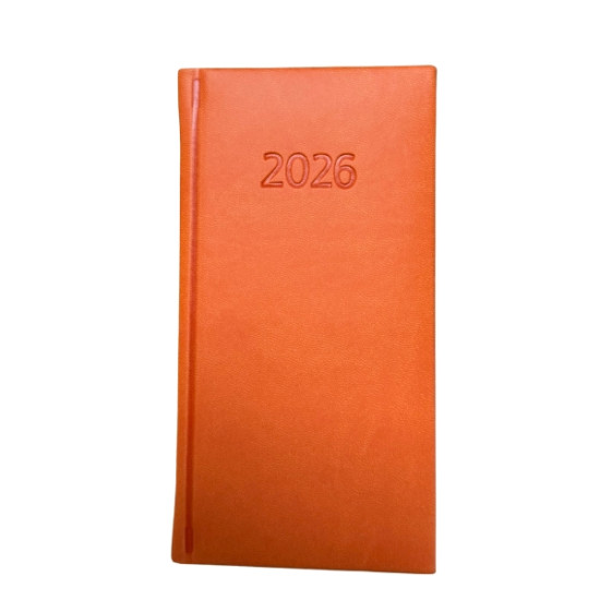 Plānotājs Kreska 2026 Viva 82x163mm, nedēļas atvērums, oranžs
