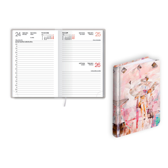 Plānotājs Mono Flex A6, laminēti vāki, dienas atvērums, Light