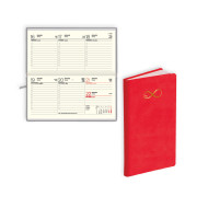 ***Kabatas plānotājs Lady Soft, mākslīgā āda, nedēļas atvērums, sarkans