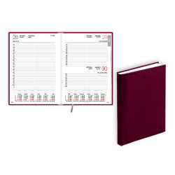 Plānotājs Manager A5, balacron, dienas atvērums, bordo