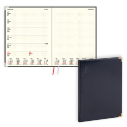 Plānotājs Fortune A4, basis, nedēļas atvērums, melns