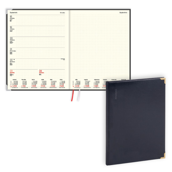 Plānotājs Fortune A4, basis, nedēļas atvērums, melns