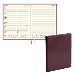 Plānotājs Fortune A4, āda, nedēļas atvērums, bordo