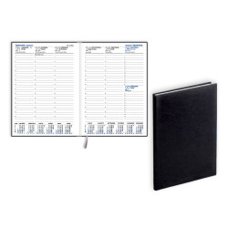 Plānotājs Prestige A5, mākslīgā āda, nedēļas atvērums, melns
