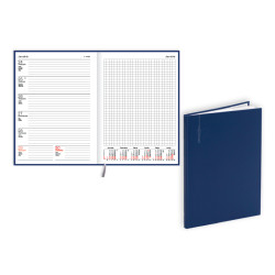 Plānotājs Quadro Flex A5, balacron, nedēļas atvērums, zils