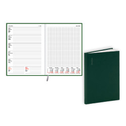 Plānotājs Quadro Flex A5, basis, nedēļas atvērums, zaļš