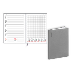 Plānotājs Quadro Flex A5, basis, nedēļas atvērums, pelēks