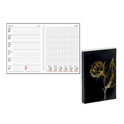 Plānotājs Quadro Trend A5, kartona vāki, nedēļas atvērums, Flowers