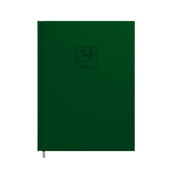 Plānotājs VIP A4, mākslīga āda, nedēļas atvērums, tumši zaļš