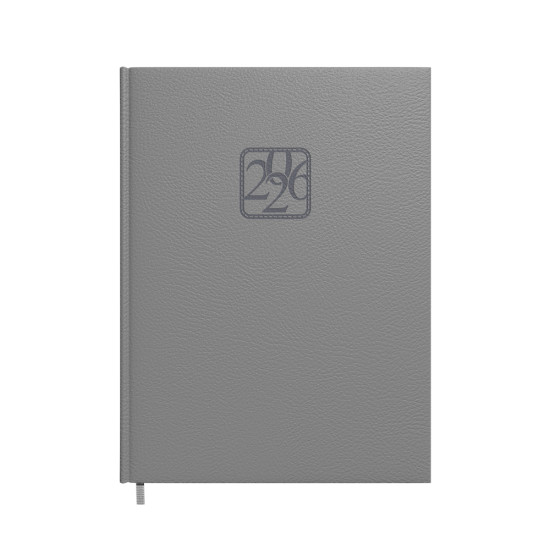 Plānotājs VIP A4, mākslīga āda, nedēļas atvērums, pelēks