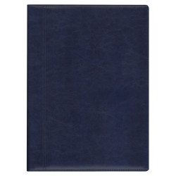 Plānotājs ar spirāli VIP Spirex A4, mākslīga āda, nedēļas atvērums, tumši zils