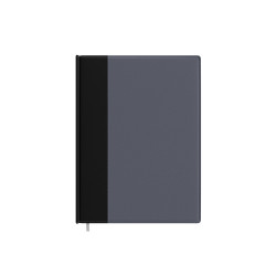 Plānotājs Business Lux A5, mākslīga āda, dienas atvērums,, melns/pelēks