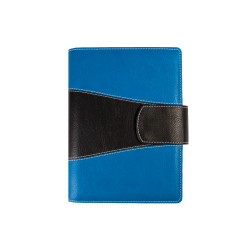Plānotājs ar spirāli Boss Exclusive A5, āda ar mākslīgo ādu, dienas atvērums, zils/melns/zils