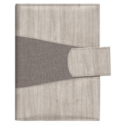 Plānotājs ar spirāli Boss Exclusive A5, lins ar mākslīgo ādu, pelēks/gaiši pelēks